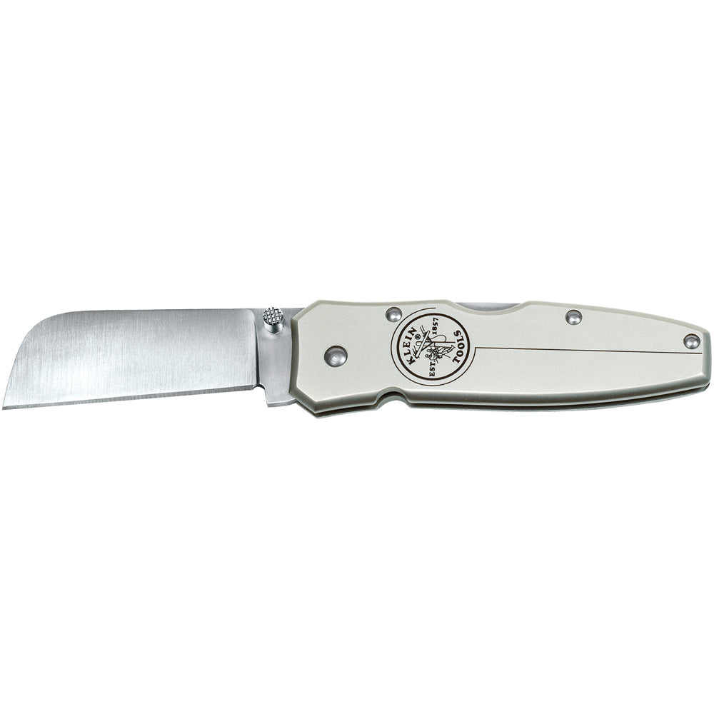 Klein Lightweight Lockback Knife 2-1/2-Inch Coping Blade, Silver Handle