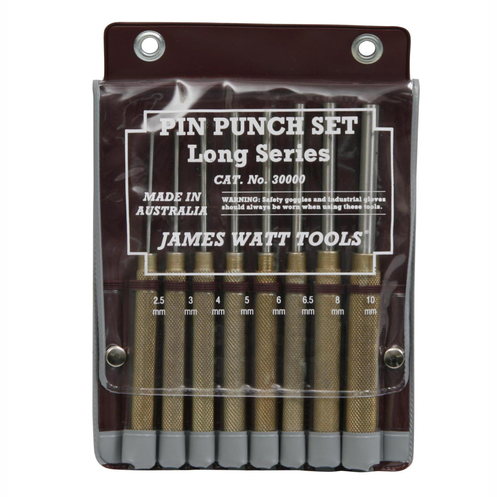 Pin Punches Long 8 Piece Set