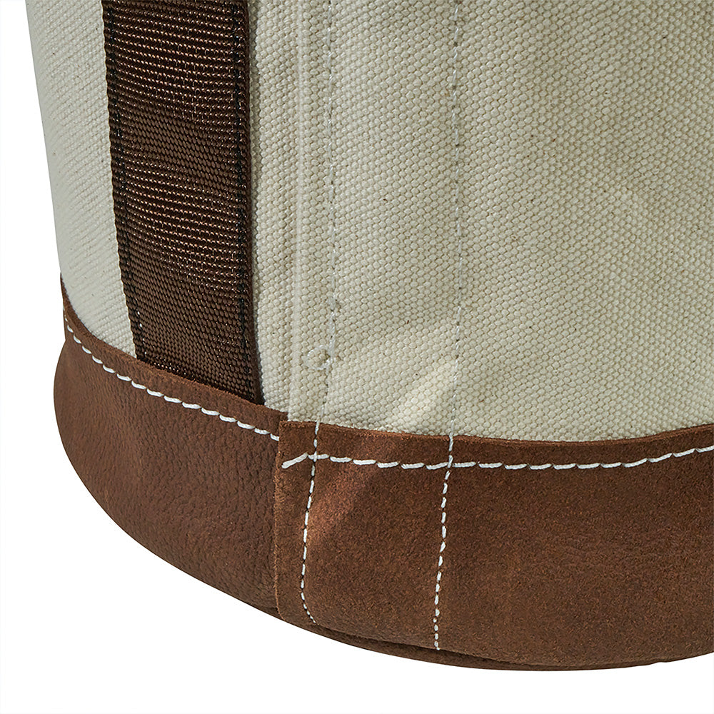 Klein Canvas Bucket with Leather Bottom, 12-Inch