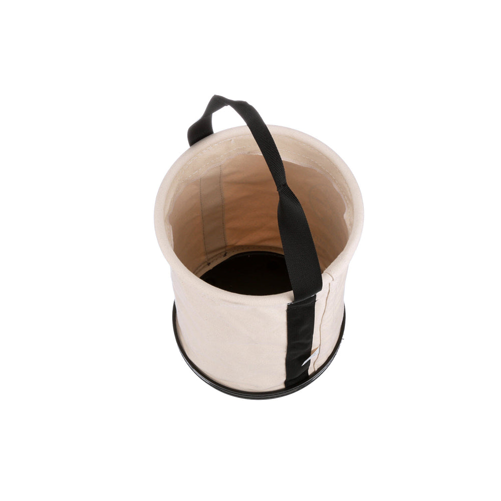 Klein Canvas Bucket, Wide-Opening, Straight-Wall, Molded Bottom, 12-Inch