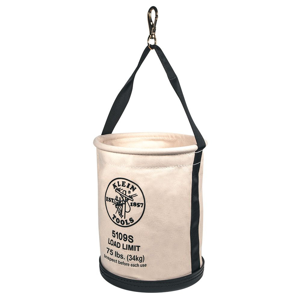 Klein - Canvas Bucket, Straight Wall with Swivel Snap, 12-Inch