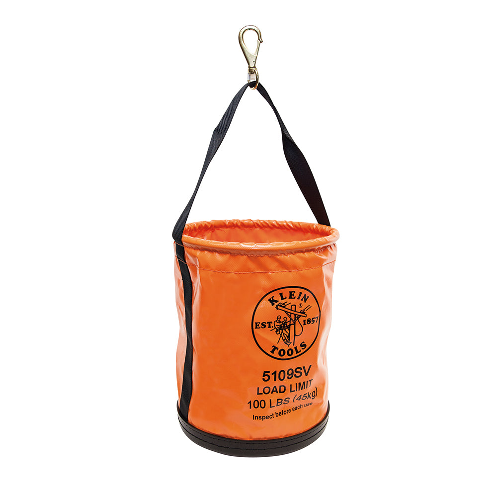 Klein Utility Bucket, Vinyl Tool Bucket with Swivel Snap, 12-Inch