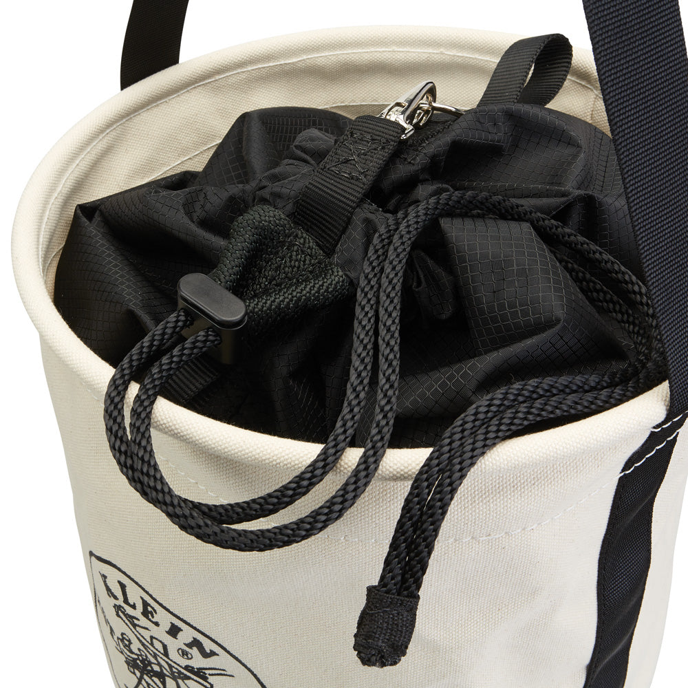 Klein Canvas Bucket with Drawstring Close, 22-Inch