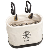 Klein Canvas Bucket, 15-Pocket Aerial Oval Bucket with Hooks