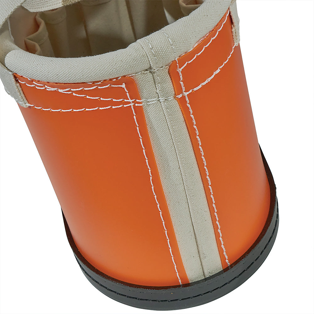 Klein Hard-Body Bucket, 14-Pocket Oval Bucket, Orange/White