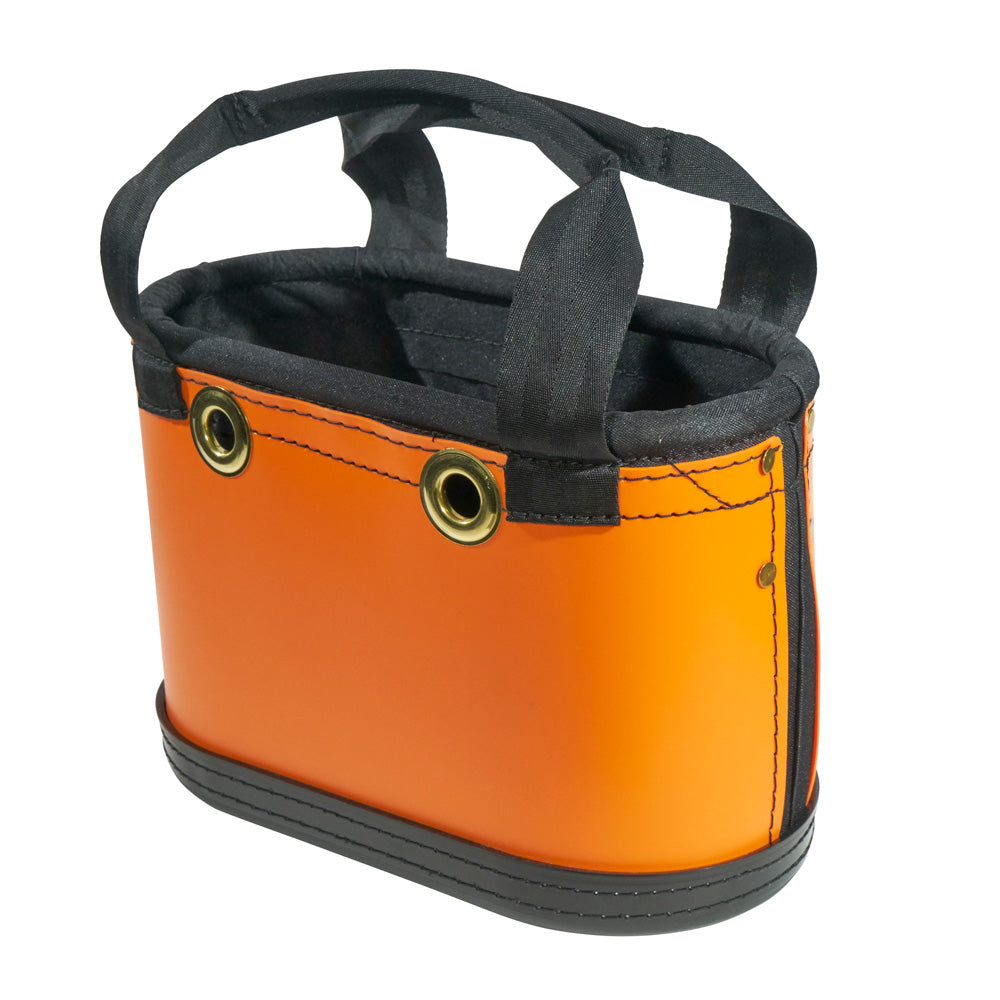 Klein Hard-Body Bucket, 15-Pocket Oval Bucket, Orange/Black