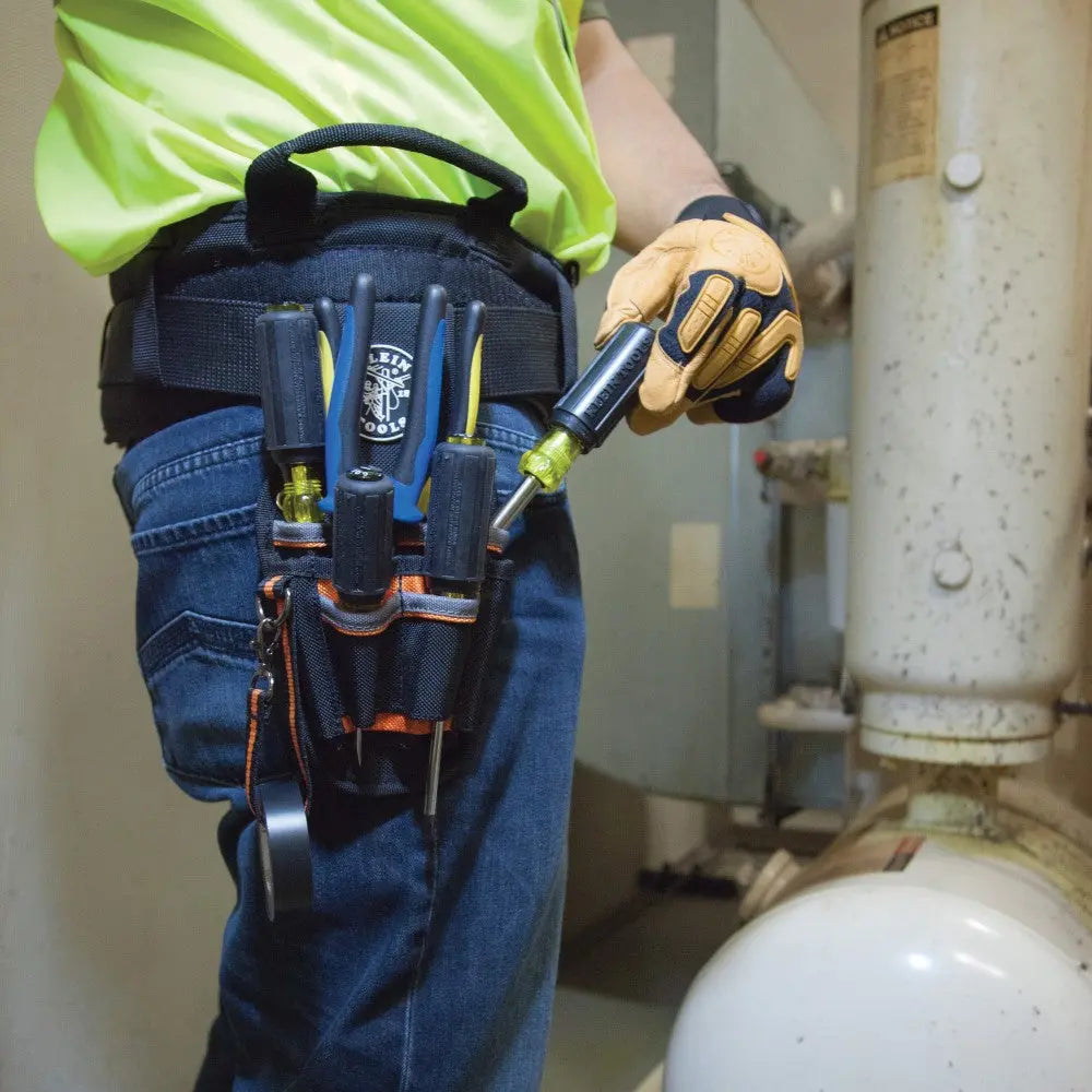 Klein Tradesman Pro™ Tool Pouch, 9 Pockets, 10.25 x 5.5 x 10.25-Inch Klein Tools
