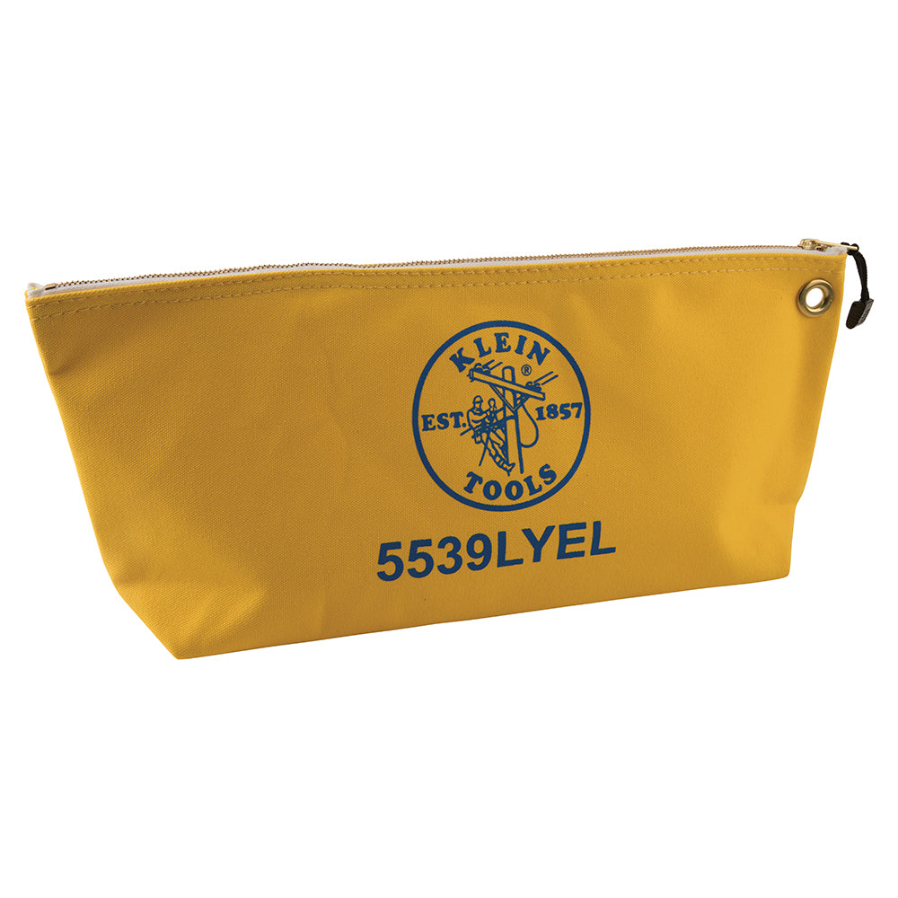 Klein Zipper Bag, Large Canvas Tool Pouch, 18-Inch, Yellow