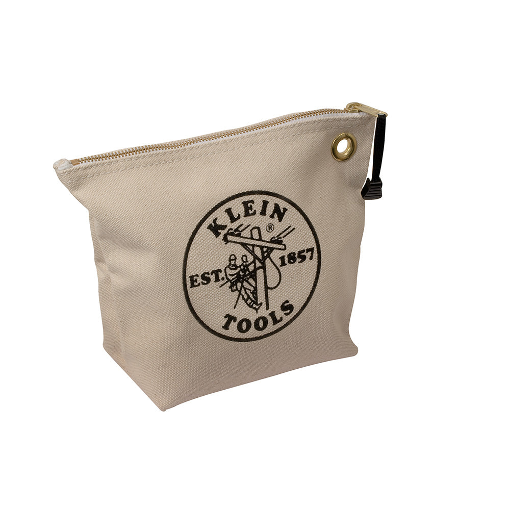 Zipper Bag, Canvas Tool Pouch, 10-Inch, Natural