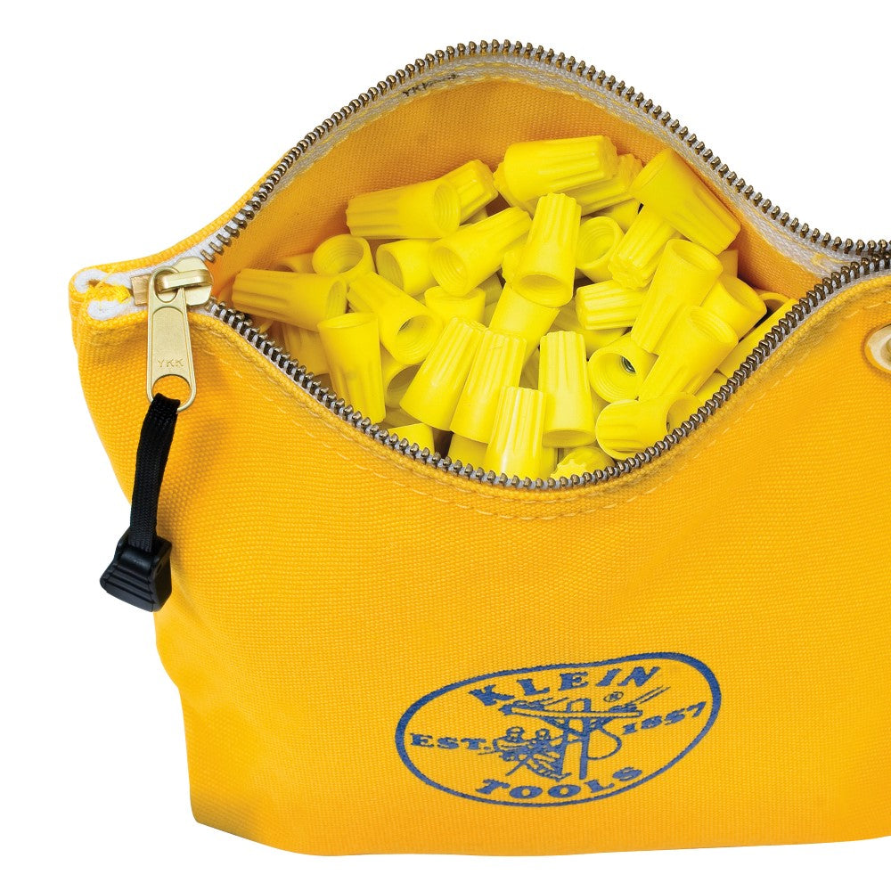 Klein Zipper Bag, Canvas Tool Pouch, 10-Inch, Yellow