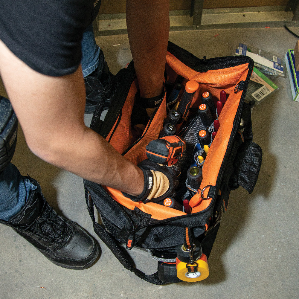 Klein Tool Bag, Tradesman Pro™ Wide-Open Tool Bag, 42 Pockets, 16-Inch