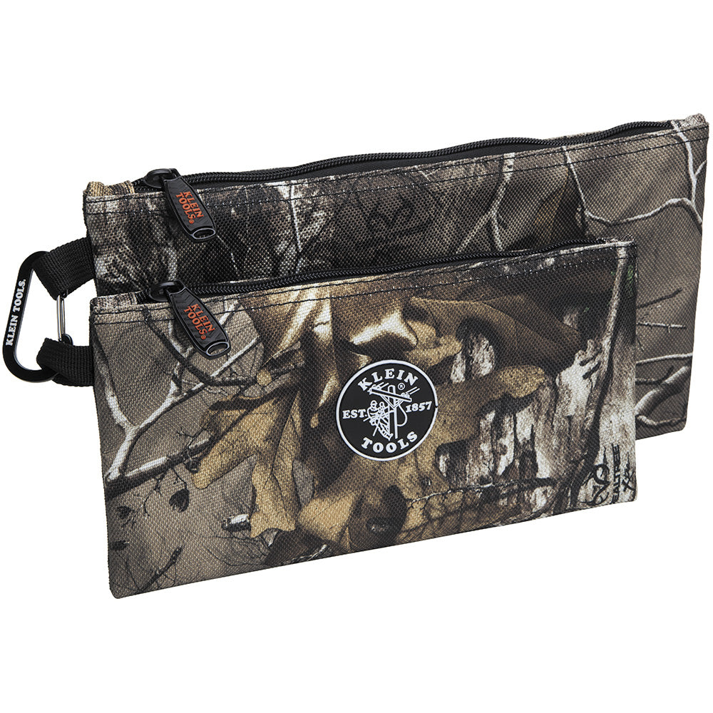 Klein Zipper Bags, Camo Tool Pouches, 2-Pack