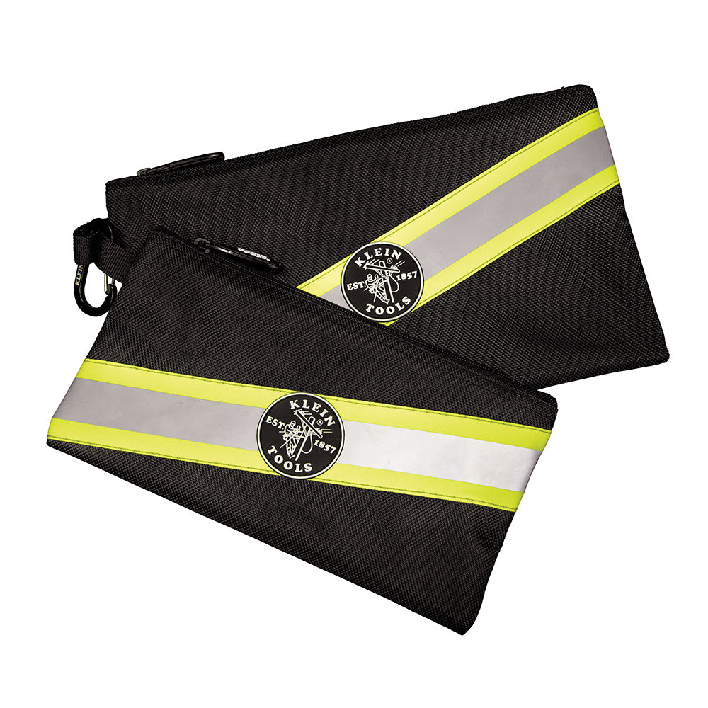 Klein Zipper Bags, High Visibility Tool Pouches, 2-Pack