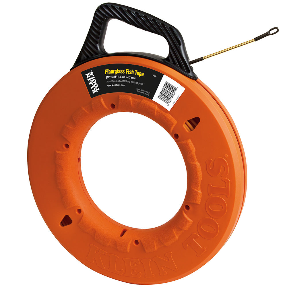 Klein Fiberglass Fish Tape with Spiral Leader, 200-Foot