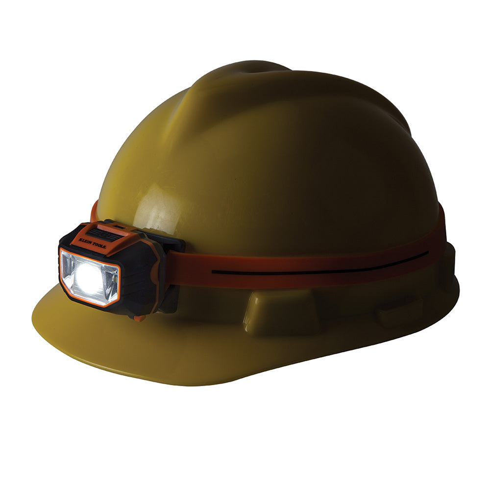 Klein LED Headlamp with Silicone Hard Hat Strap