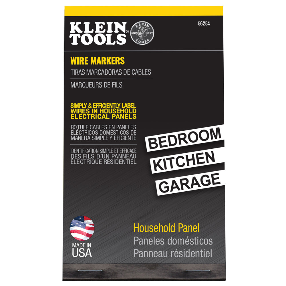 Klein Wire Marker Book, Household Electrical Panel