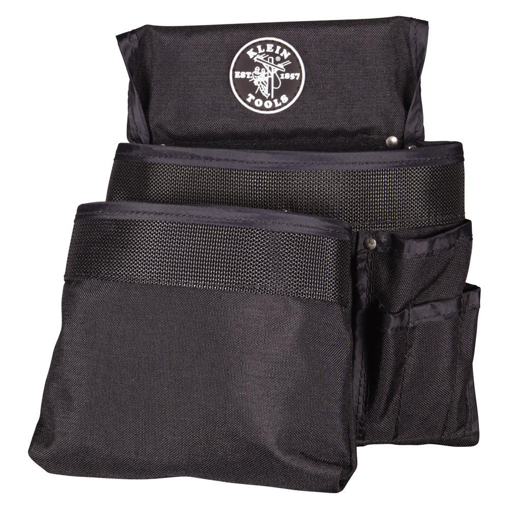 Klein Tool Pouch, PowerLine™ Series 8-Pocket Tool Pouch, Black Nylon