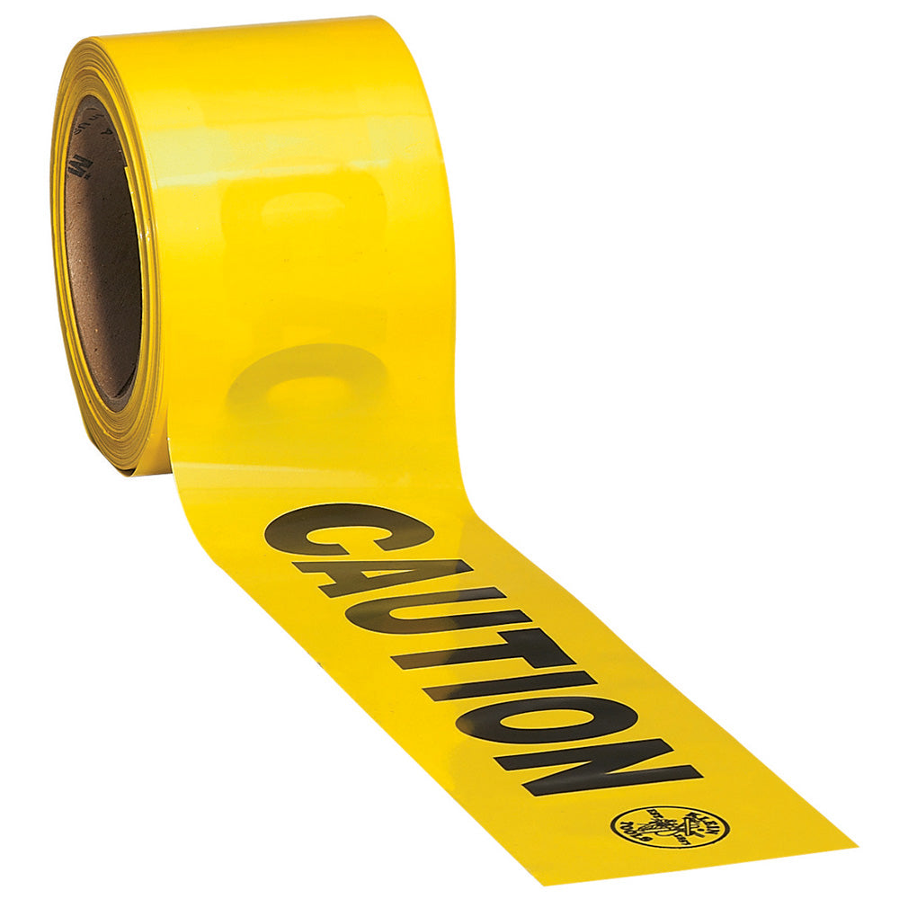 Klein Caution Tape, Barricade, CAUTION, Yellow, 3-Inch x 200-Foot