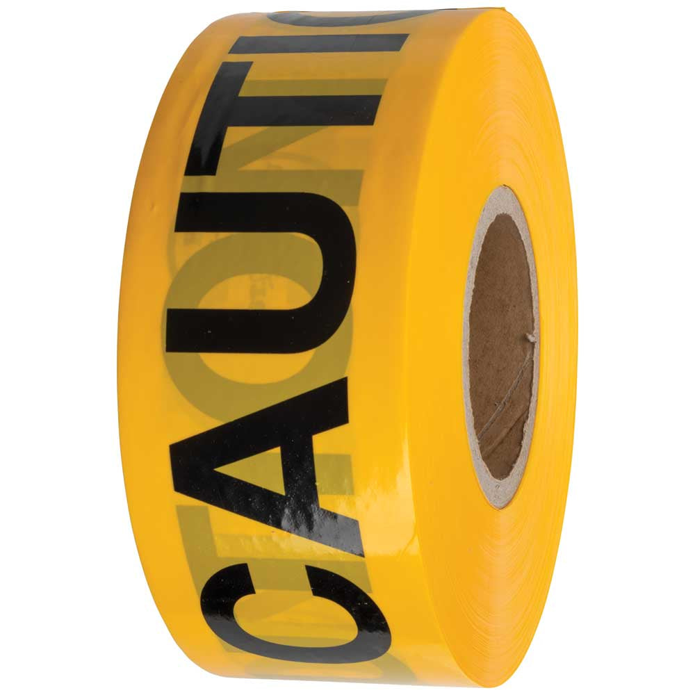 Klein Caution Tape, Barricade, CAUTION, Yellow, 3-Inch x 1000-Foot