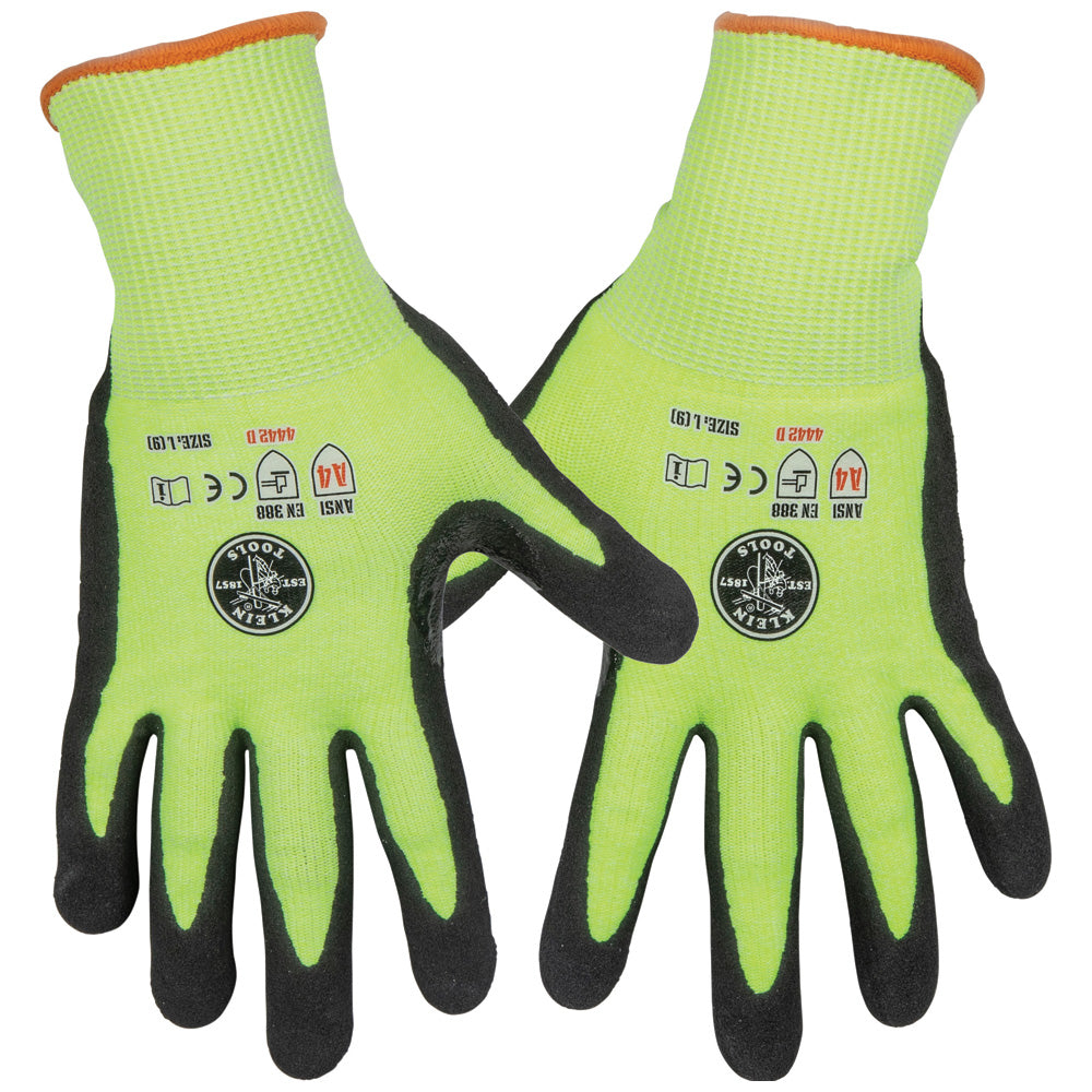 Klein Work Gloves, Cut Level 4, Touchscreen, Large, 2-Pair