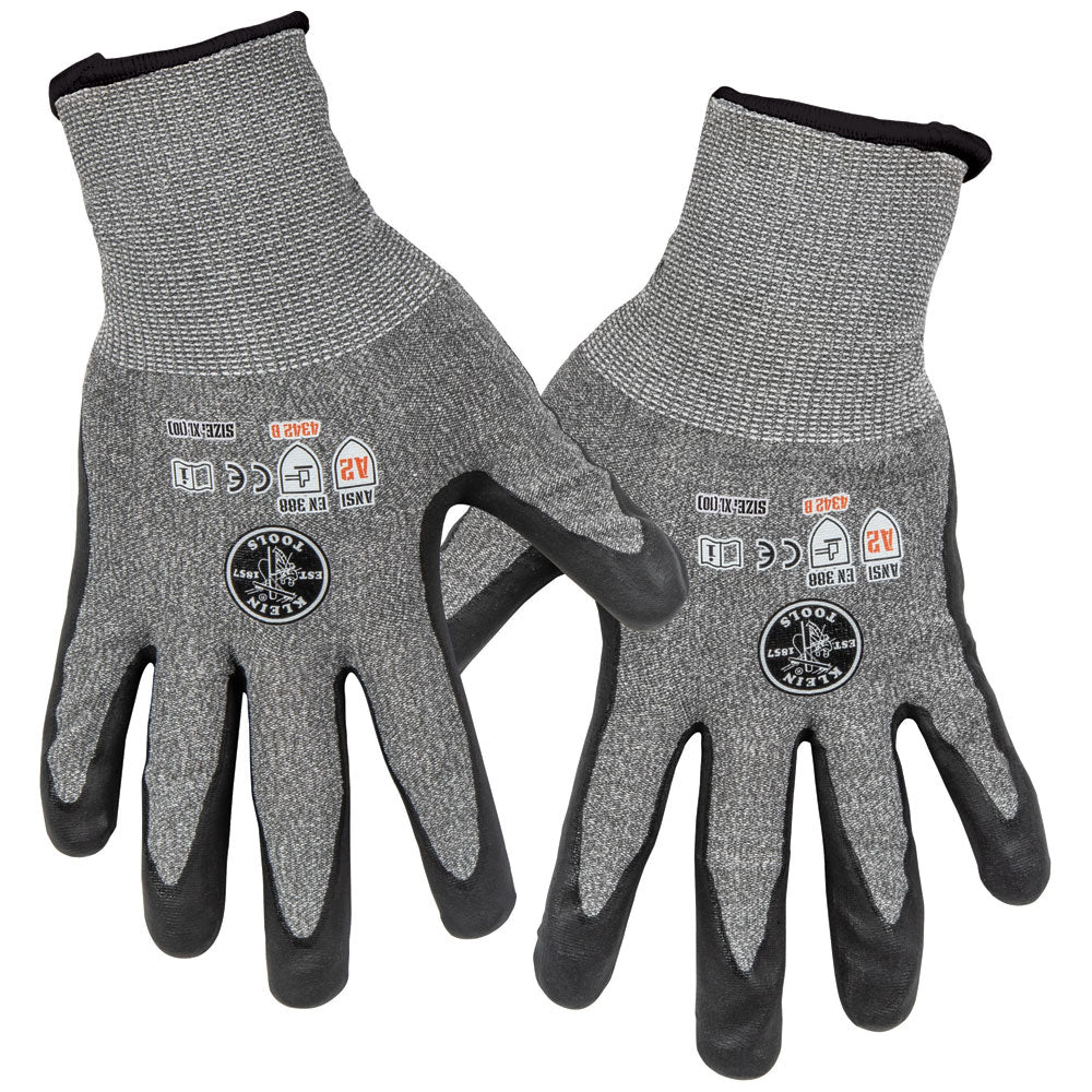 Klein Work Gloves, Cut Level 2, Touchscreen, X-Large, 2-Pair