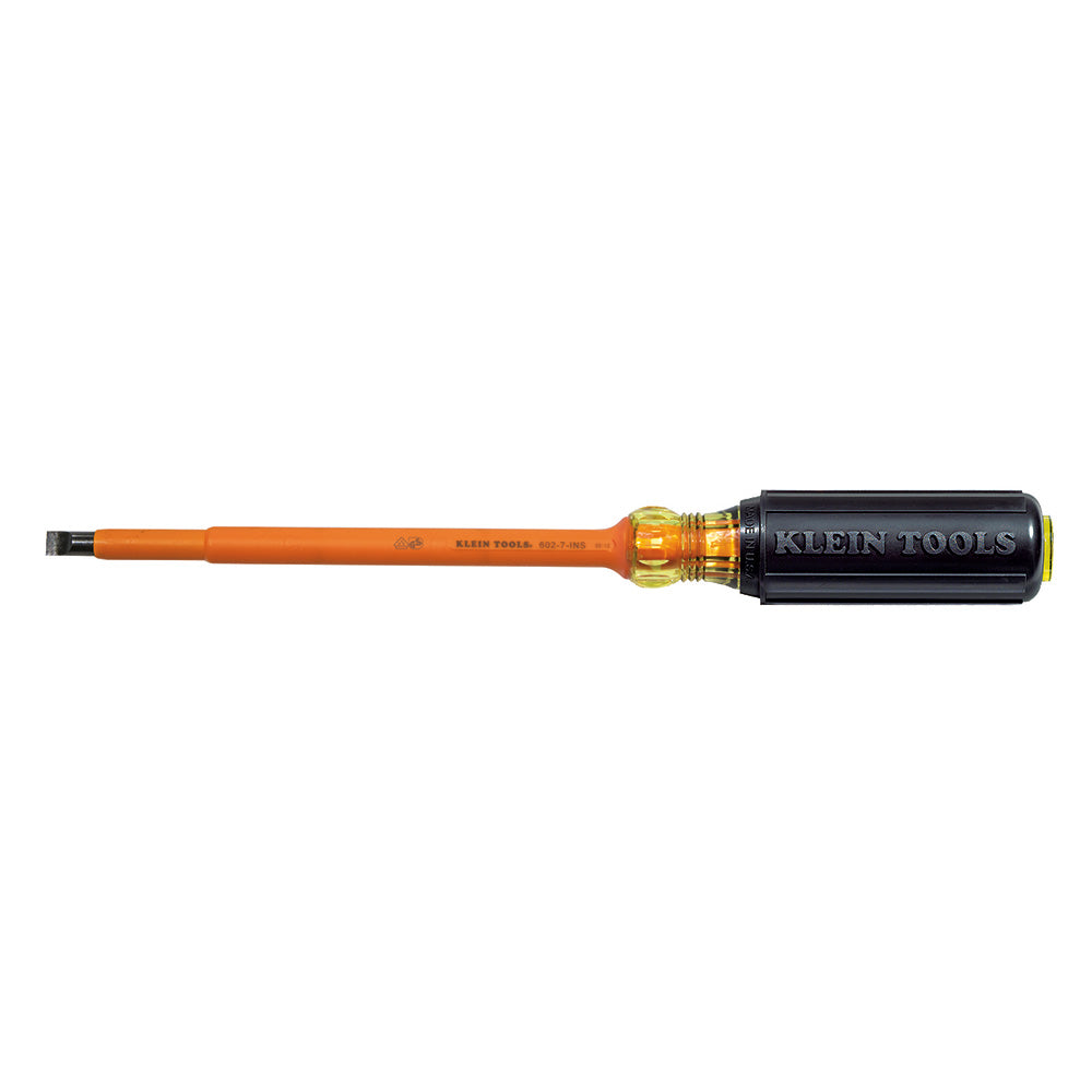 Klein Insulated Screwdriver, 5/16-Inch Cabinet, 7-Inch