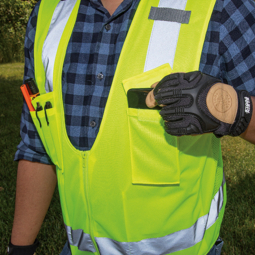 Klein Safety Vest, High-Visibility Reflective Vest, M/L