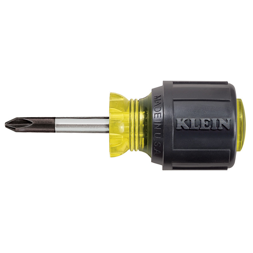 Klein Stubby Screwdriver, #2 Phillips, 1-1/2-Inch Shank