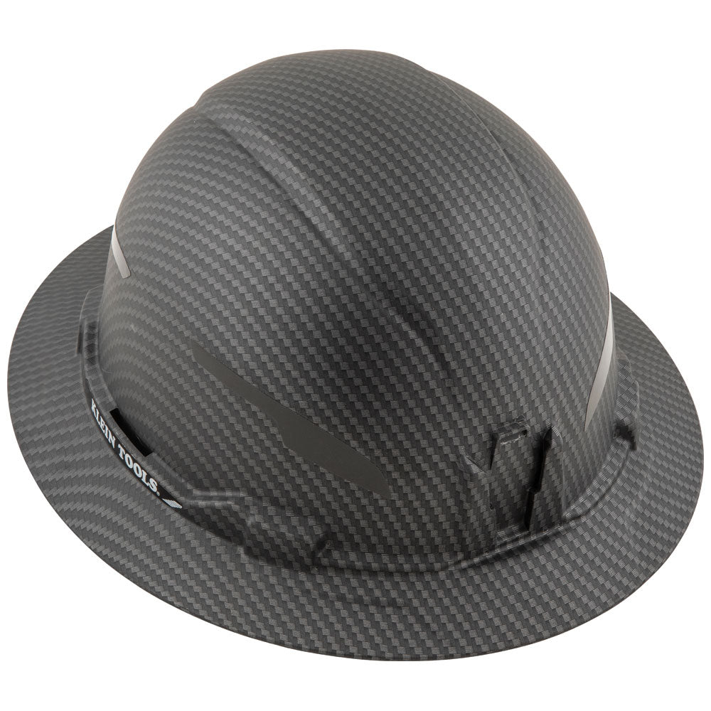 Klein Hard Hat, Premium KARBN™ Pattern, Non-Vented Full Brim, Class E