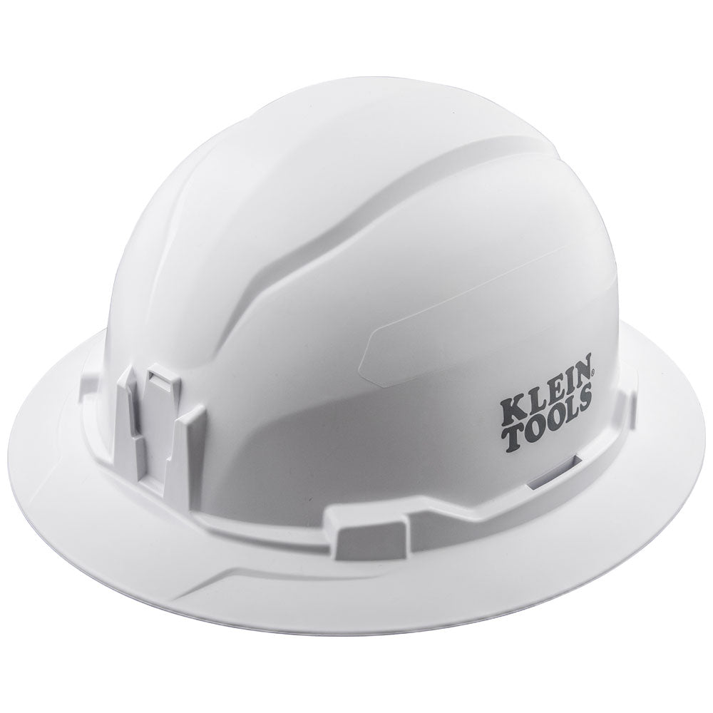 Klein Hard Hat, Non-Vented, Full Brim Style, White