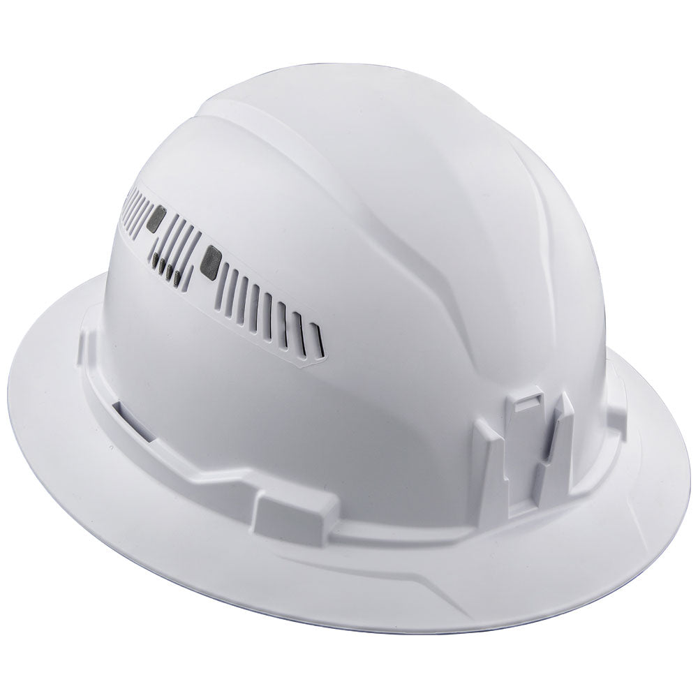 Klein Hard Hat, Vented, Full Brim Style, White