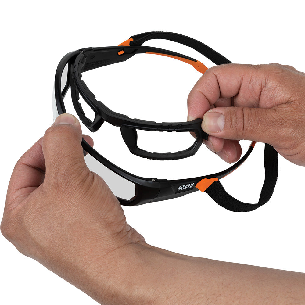 Klein Professional Full-Frame Gasket Safety Glasses, Clear Lens