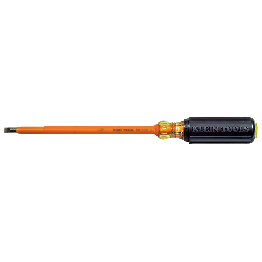 Klein Insulated 1/4-Inch Cabinet Tip Screwdriver, 7-Inch