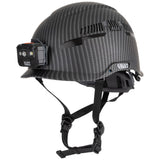 Klein Safety Helmet, Premium KARBN™ Pattern, Vented, Class C, Headlamp