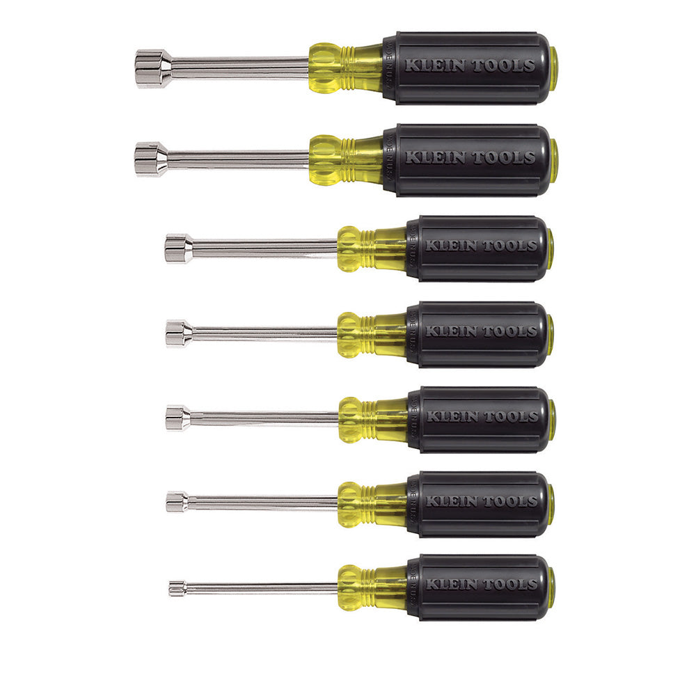 Klein Nut Driver Set, 3-Inch Shafts, Cushion-Grip™, 7-Piece