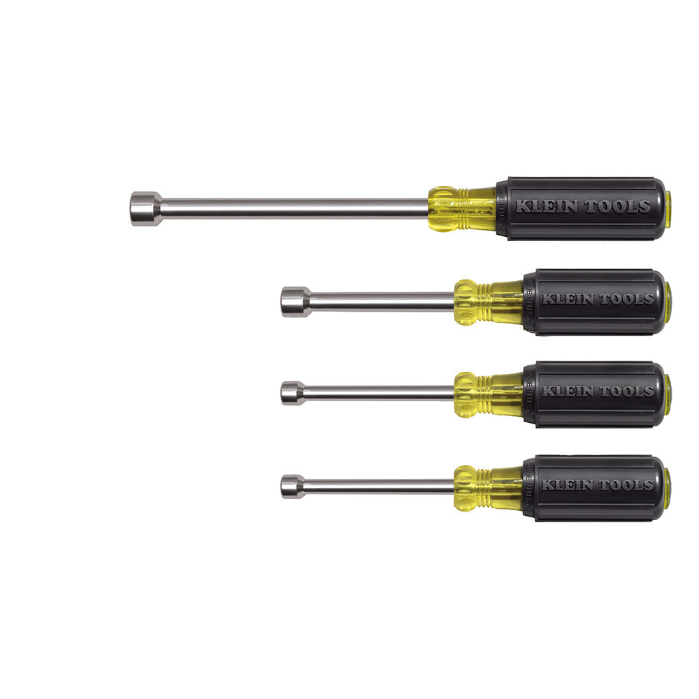 Klein Nut Driver Set 3-Inch Shafts, Cushion-Grip™, 4-Piece