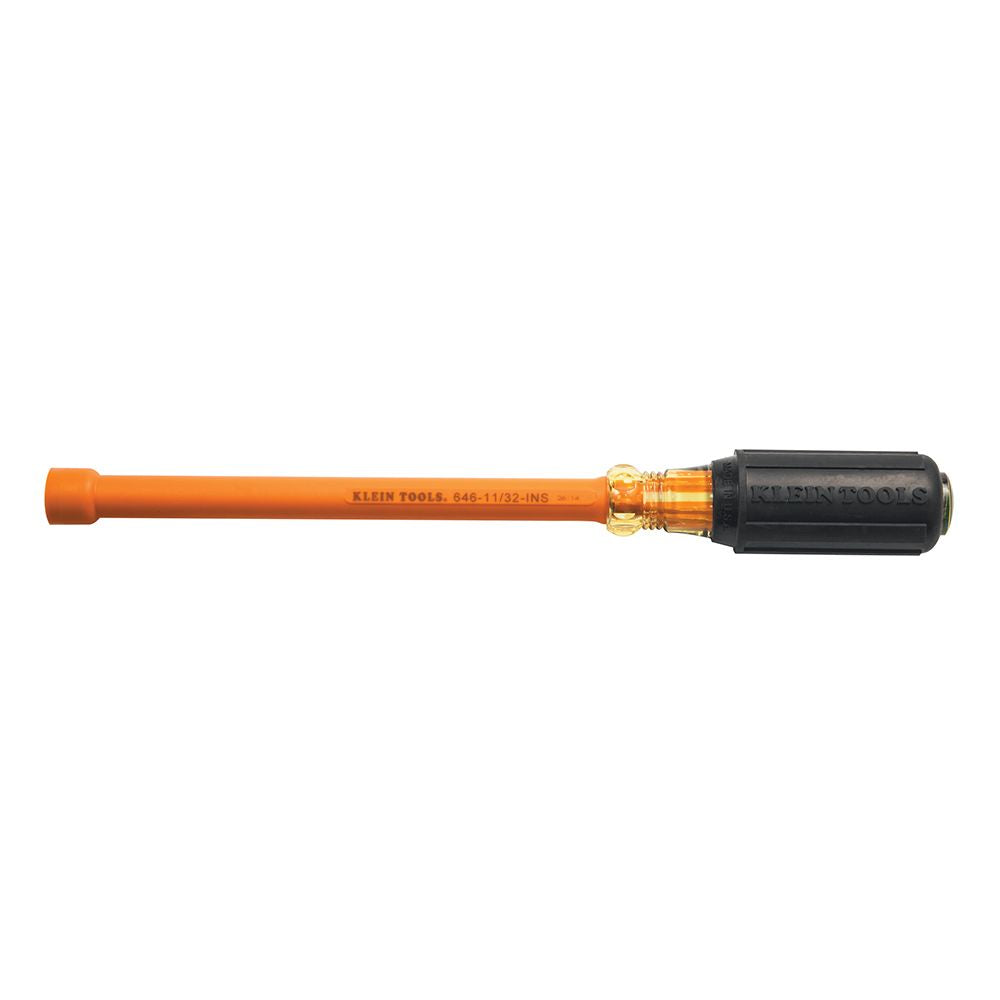 Klein - Nut Driver, 11/32-Inch Insulated Driver, 6-Inch Hollow Shaft 646-11/32-INS