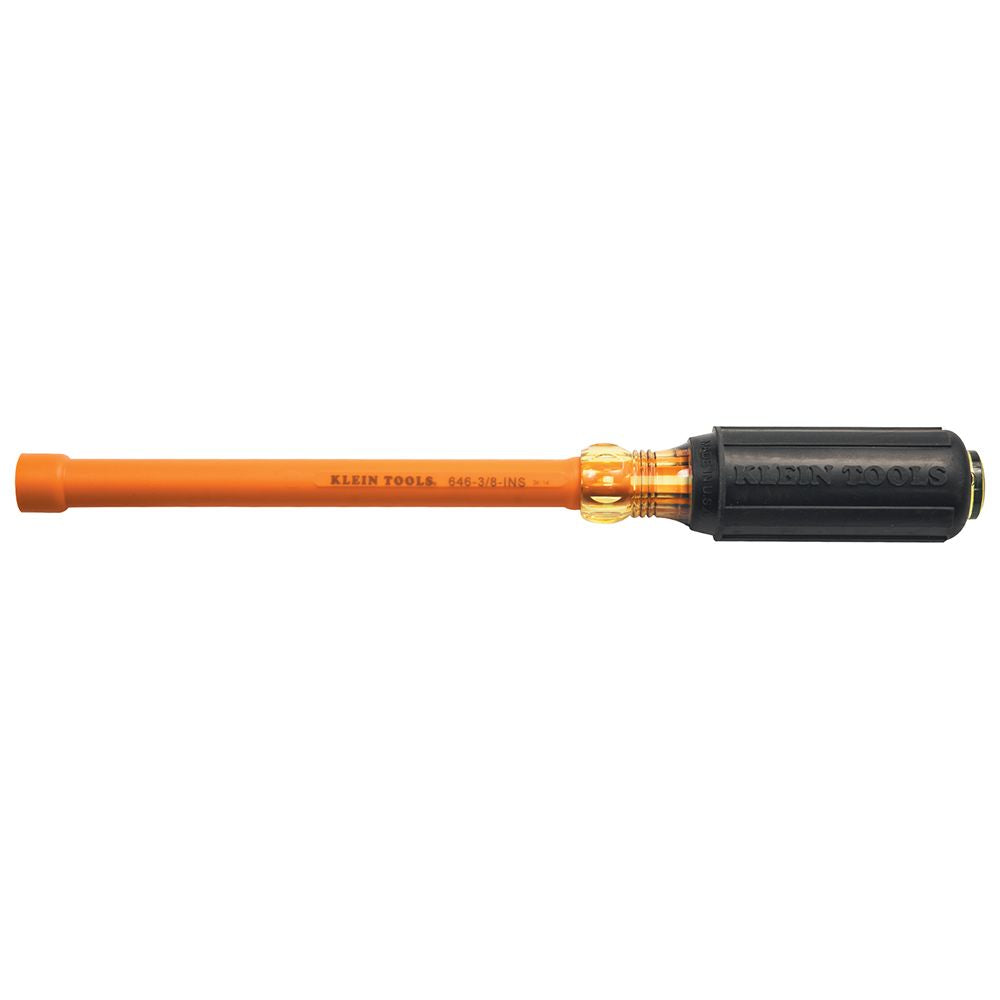 Klein - 3/8-Inch Insulated Nut Driver, 6-Inch Hollow Shaft, 646-3/8-INS