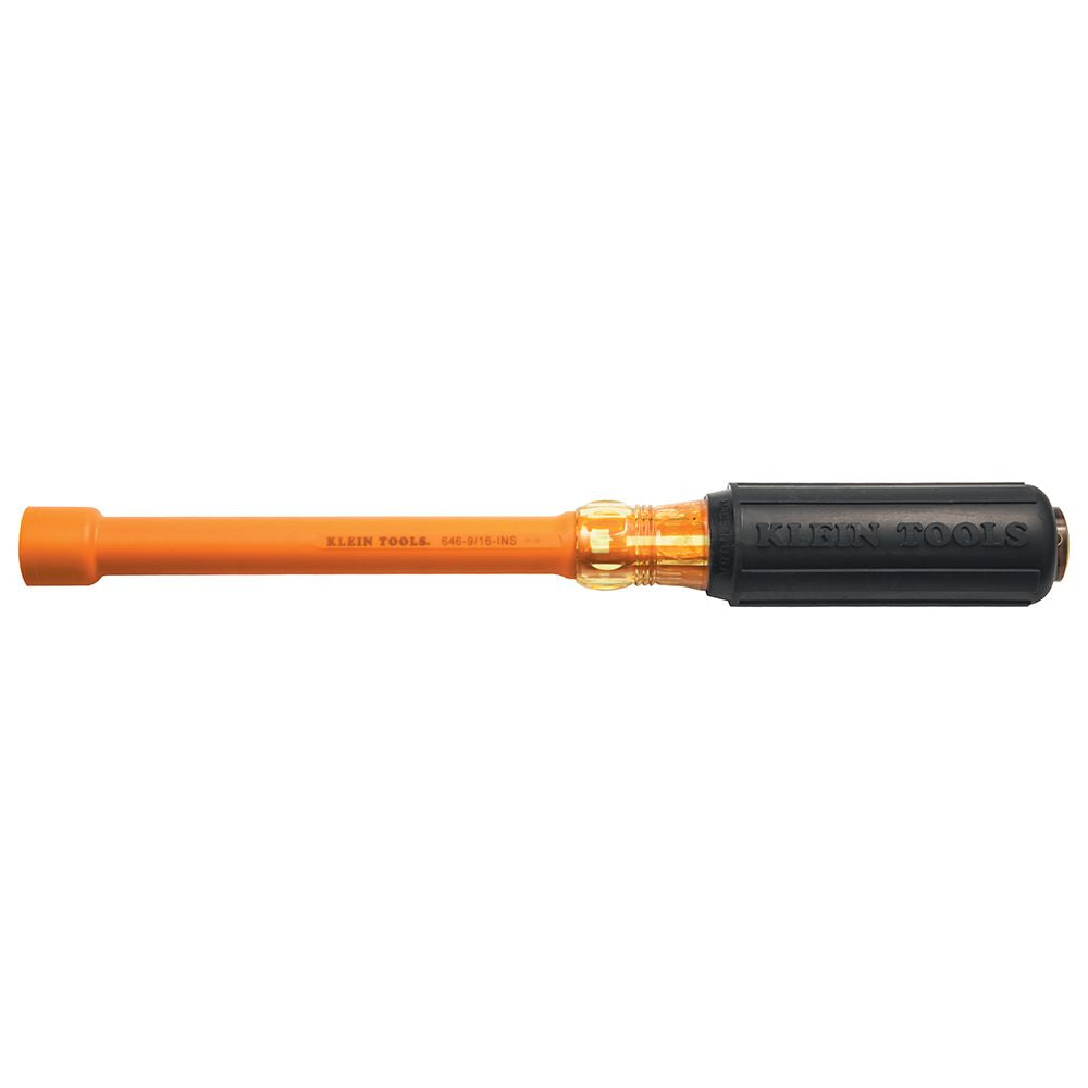 Klein - Nut Driver, 9/16-Inch Insulated Nut Driver 6-Inch Hollow Shaft 646-9/16-INS