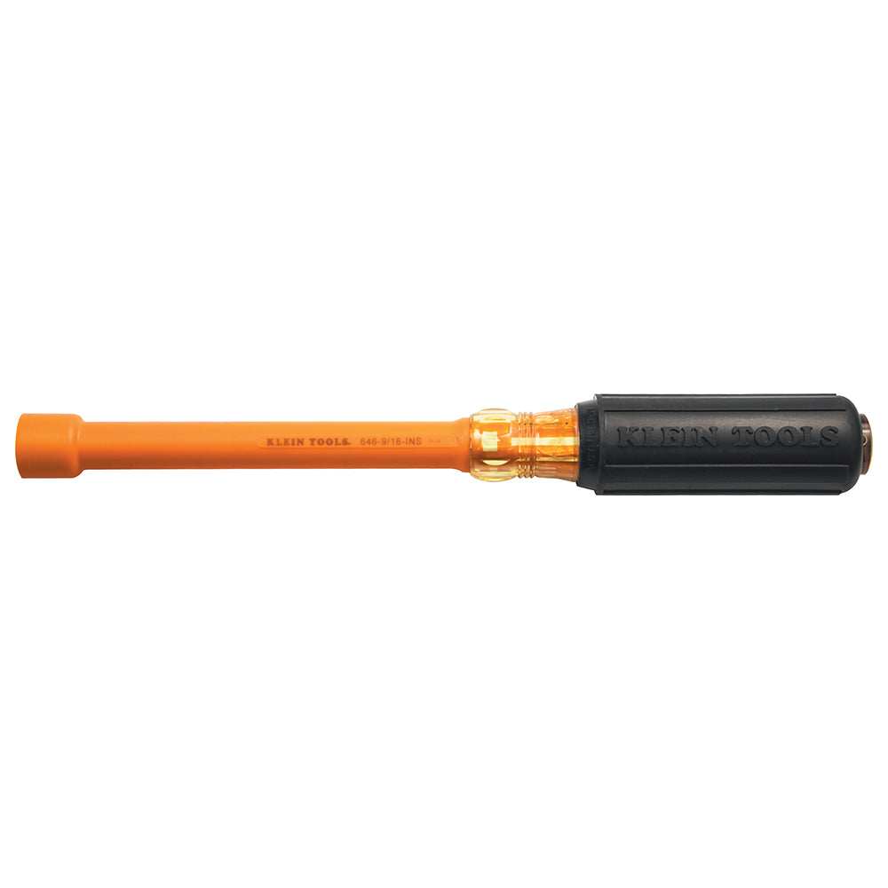 Klein 9/16-Inch Insulated Nut Driver 6-Inch Hollow Shaft