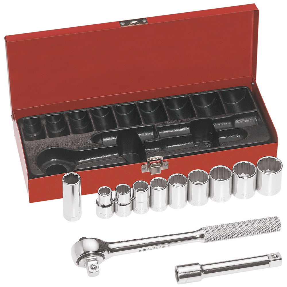 Klein 1/2-Inch Drive Socket Wrench Set, 12-Piece