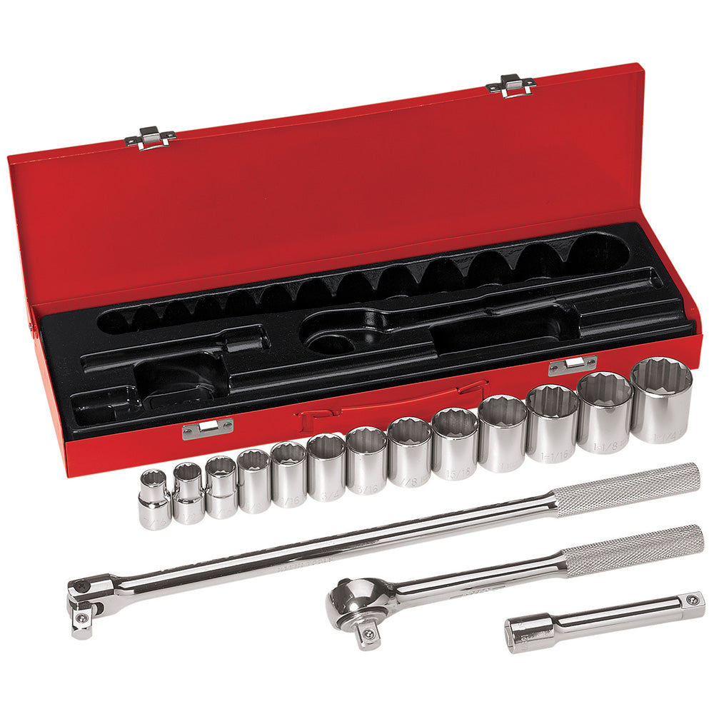 Klein 1/2-Inch Drive Socket Wrench Set, 16-Piece