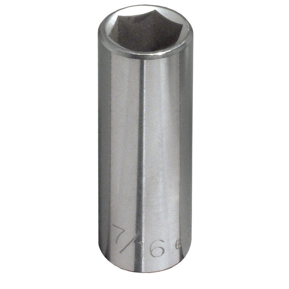 Klein 7/16-Inch Deep 6-Point Socket, 1/4-Inch Drive