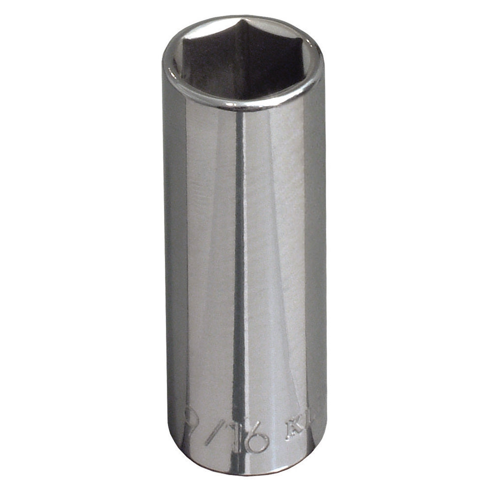 Klein 11/16-Inch Deep 6 Point Socket, 3/8-Inch Drive