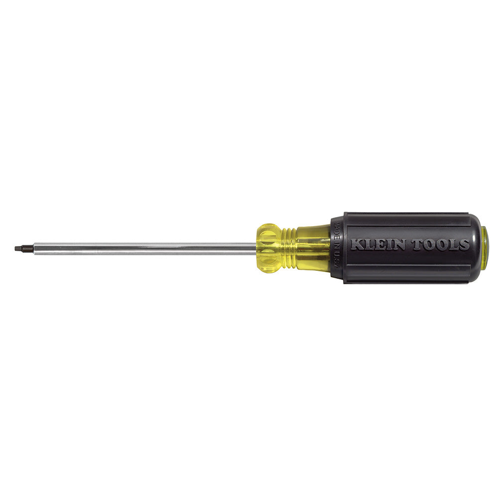 Klein #3 Square Recess Screwdriver, 4-Inch Round Shank