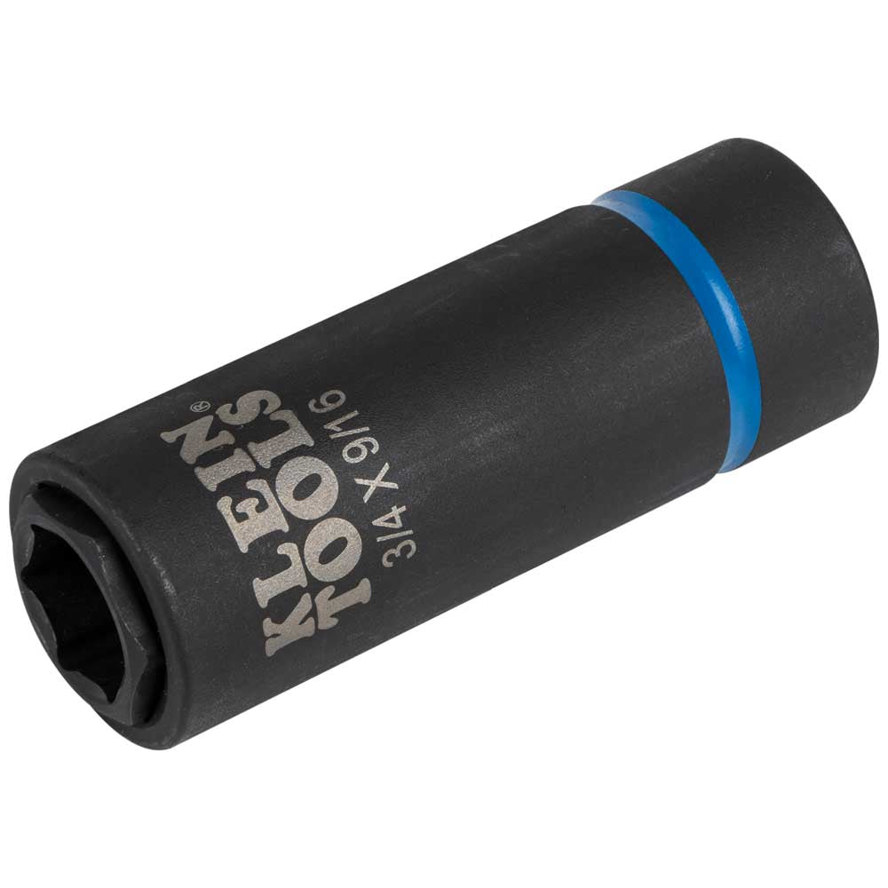 Klein 2-in-1 Impact Socket, 6-Point, 3/4 and 9/16-Inch