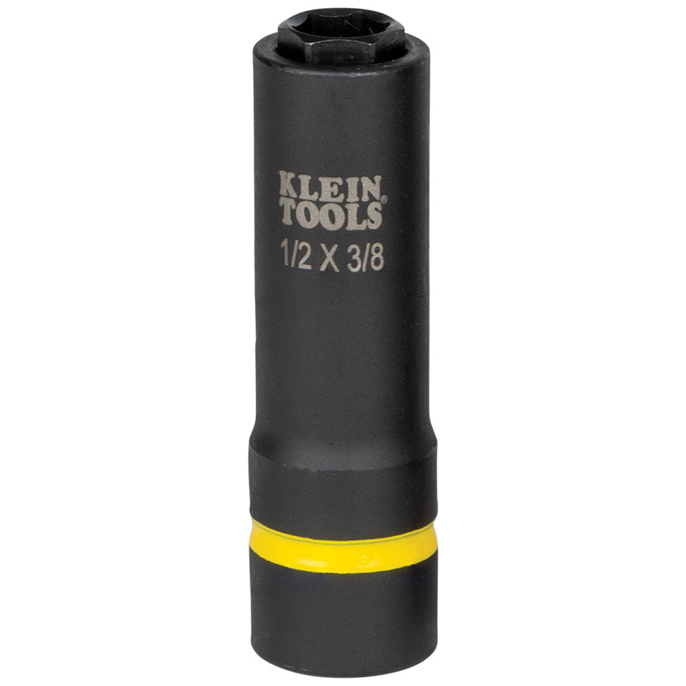 Klein 2-in-1 Impact Socket, 6-Point, 1/2 and 3/8-Inch