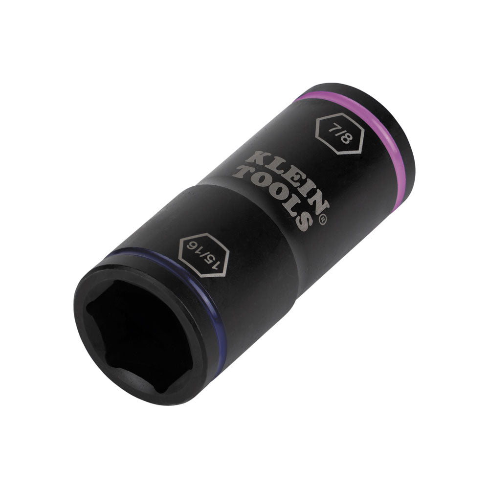 Klein Flip Impact Socket, 15/16 and 7/8-Inch