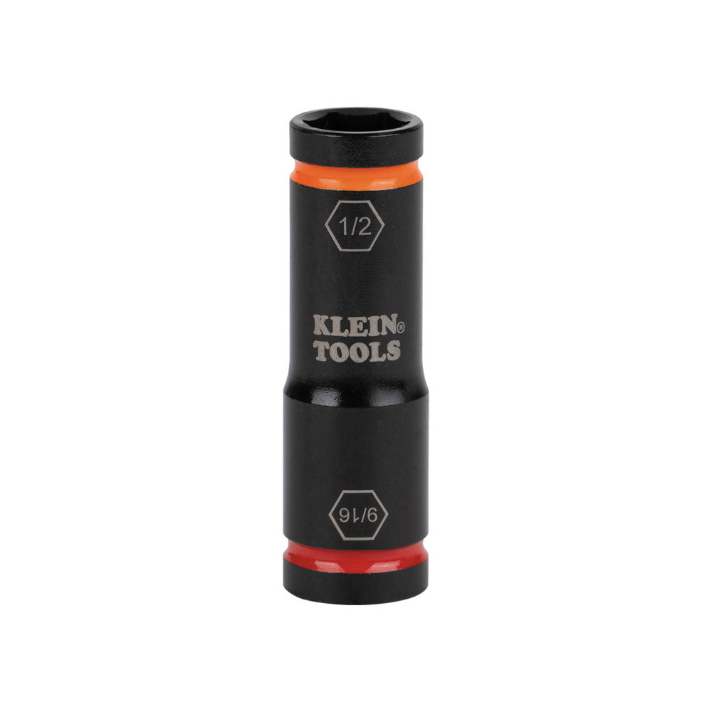 Klein Flip Impact Socket, 9/16 and 1/2-Inch