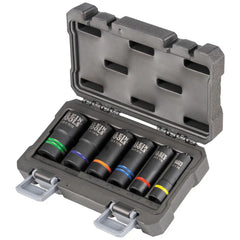Klein 2-In-1 Slotted Impact Socket Set, 12-Point, 6-Piece Klein Tools